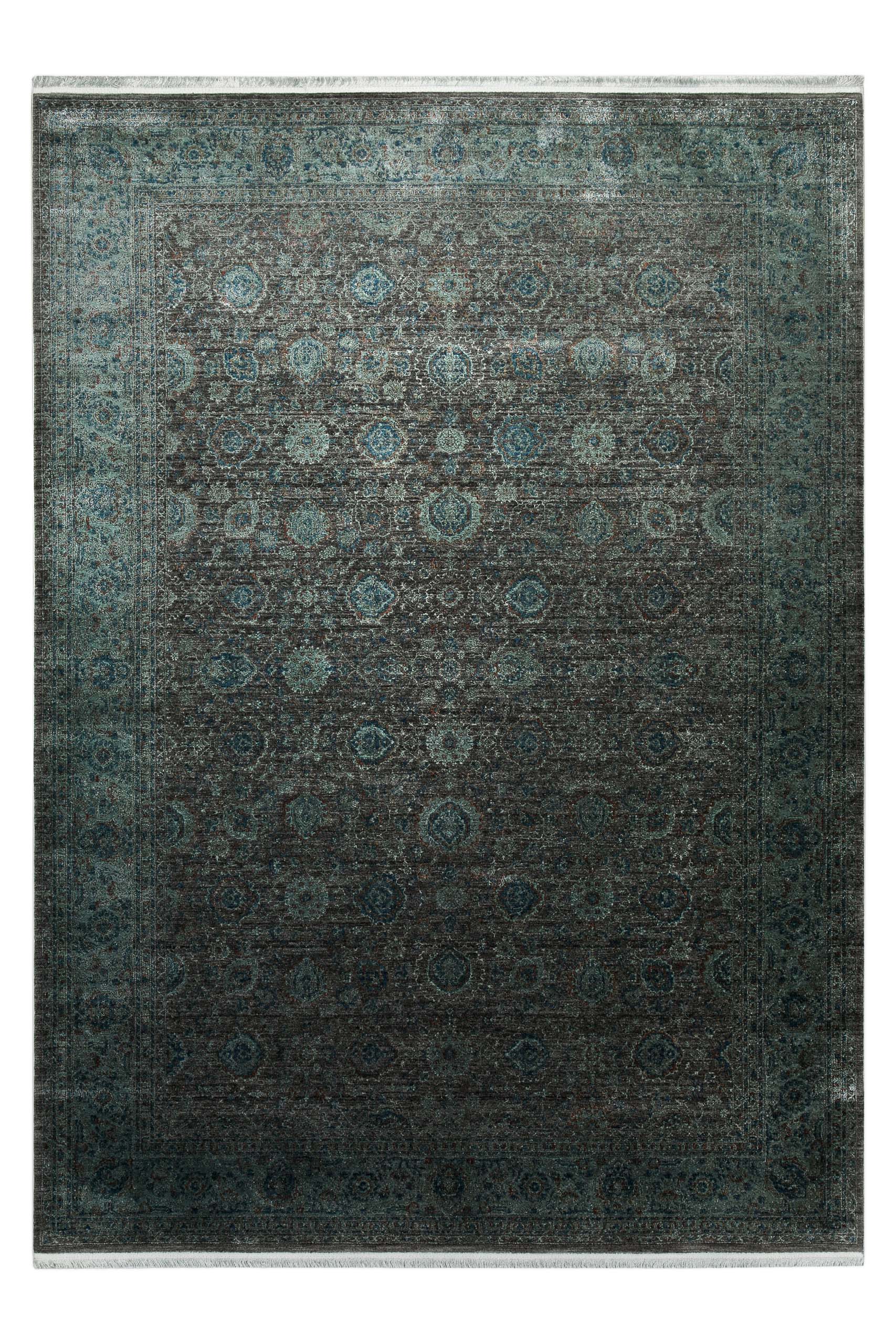 weconhome-lunasilk-vintage-kurzflorteppich-gr-n-grau image 2