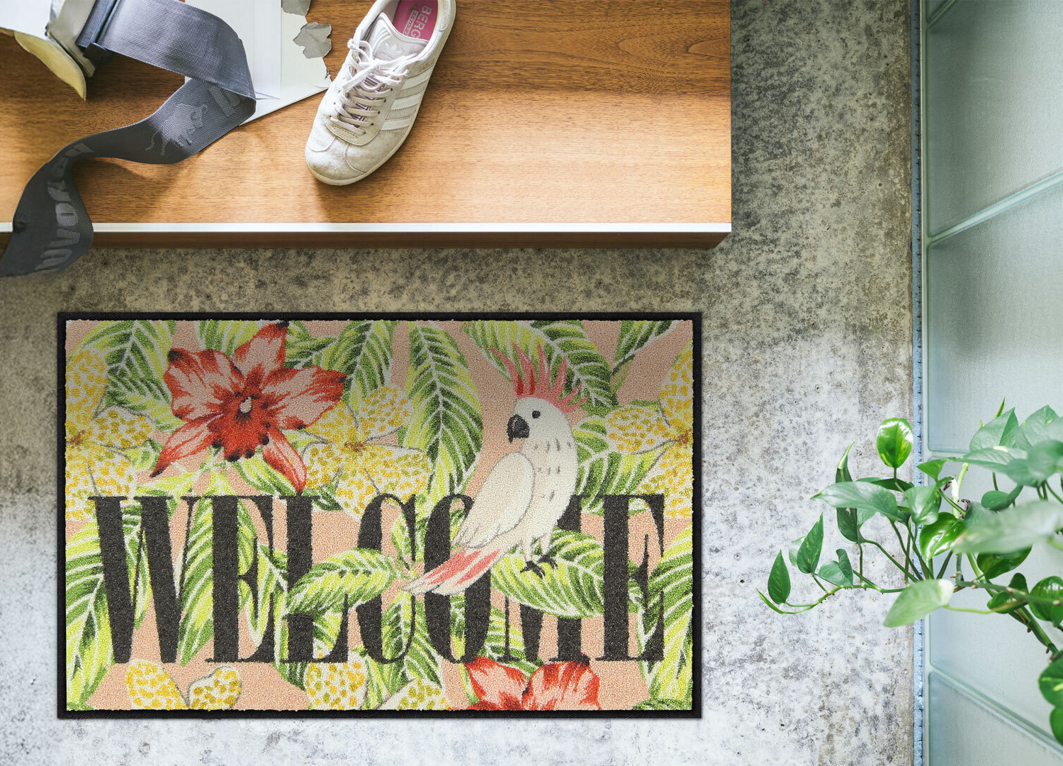 salonloewe-tropical-mood-eingangsmatte-50-x-75-cm-fu-matte-mit-tropischem-motiv image 2