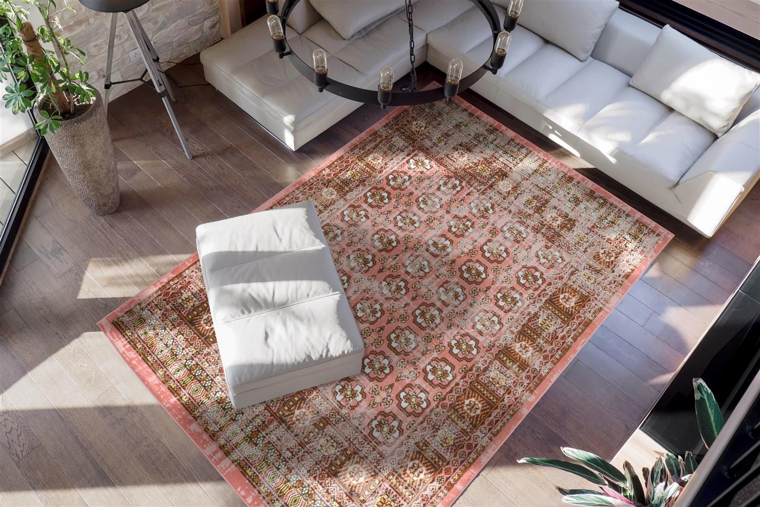 kayoom-ariya-625-vintage-teppich-mit-fransen-jute-r-cken image 3