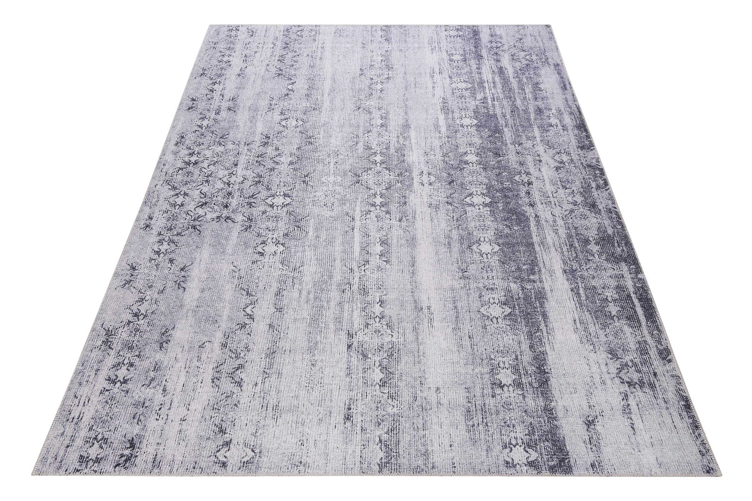 weconhome-vintage-teppich-alaska-grau-silber-maschinengewebter-kurzflor-oeko-tex image 2