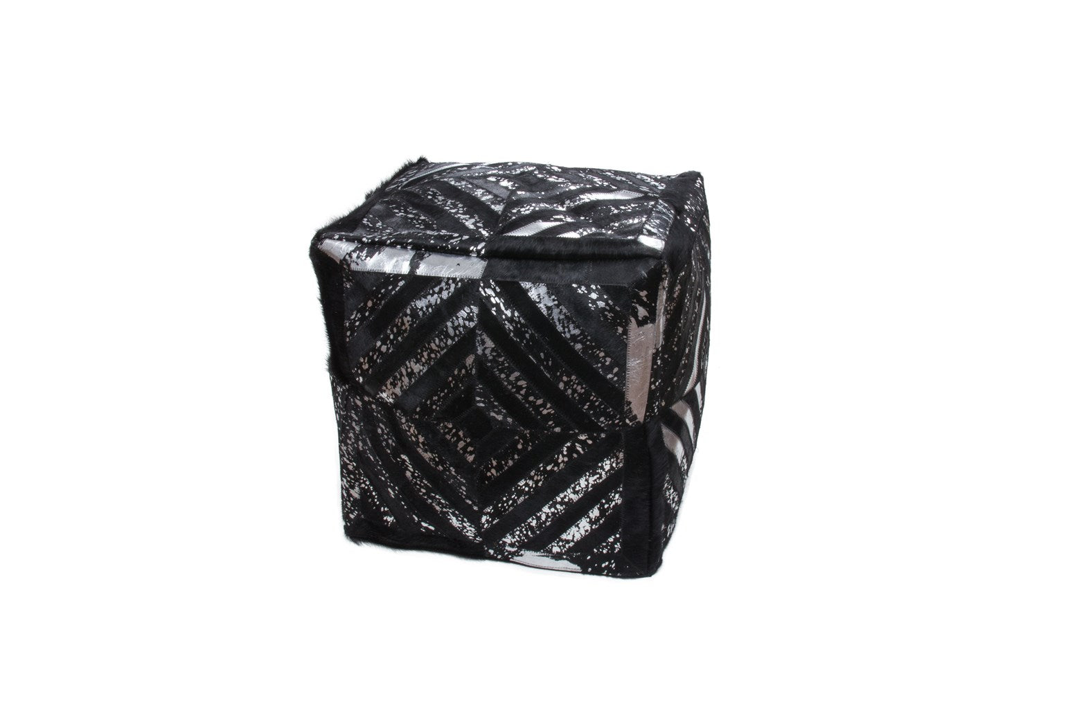 kayoom-spark-pouf-410-leder-sitzkissen-mit-rautenmuster image 5
