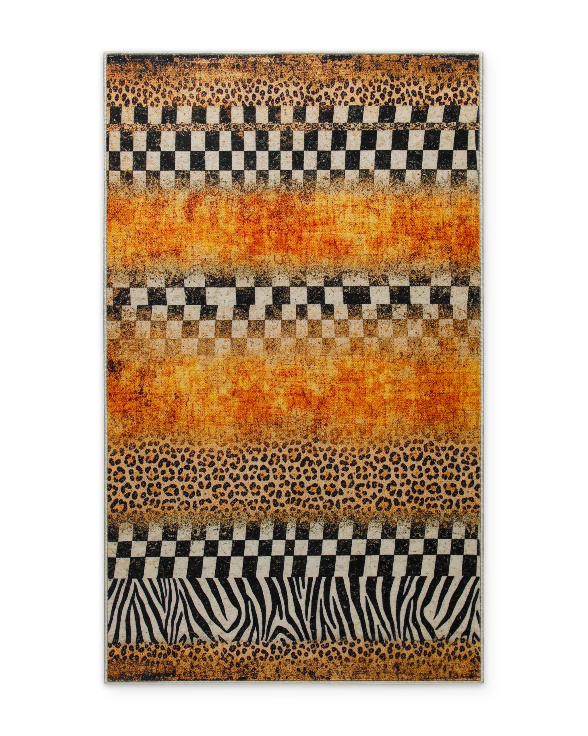 weconhome-jungle-stripes-badteppich-gelb-orange-zebra image 1