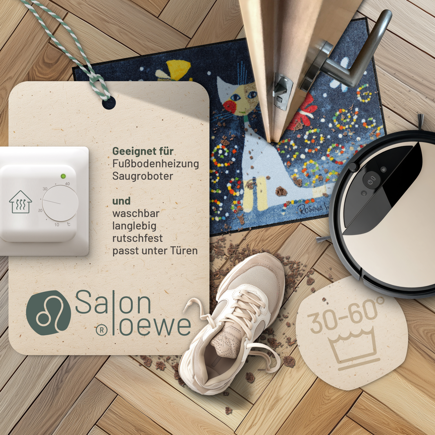 salonloewe-danza-delle-farfalle-eingangsmatte-50-x-75-cm-katze-mit-schmetterling image 3