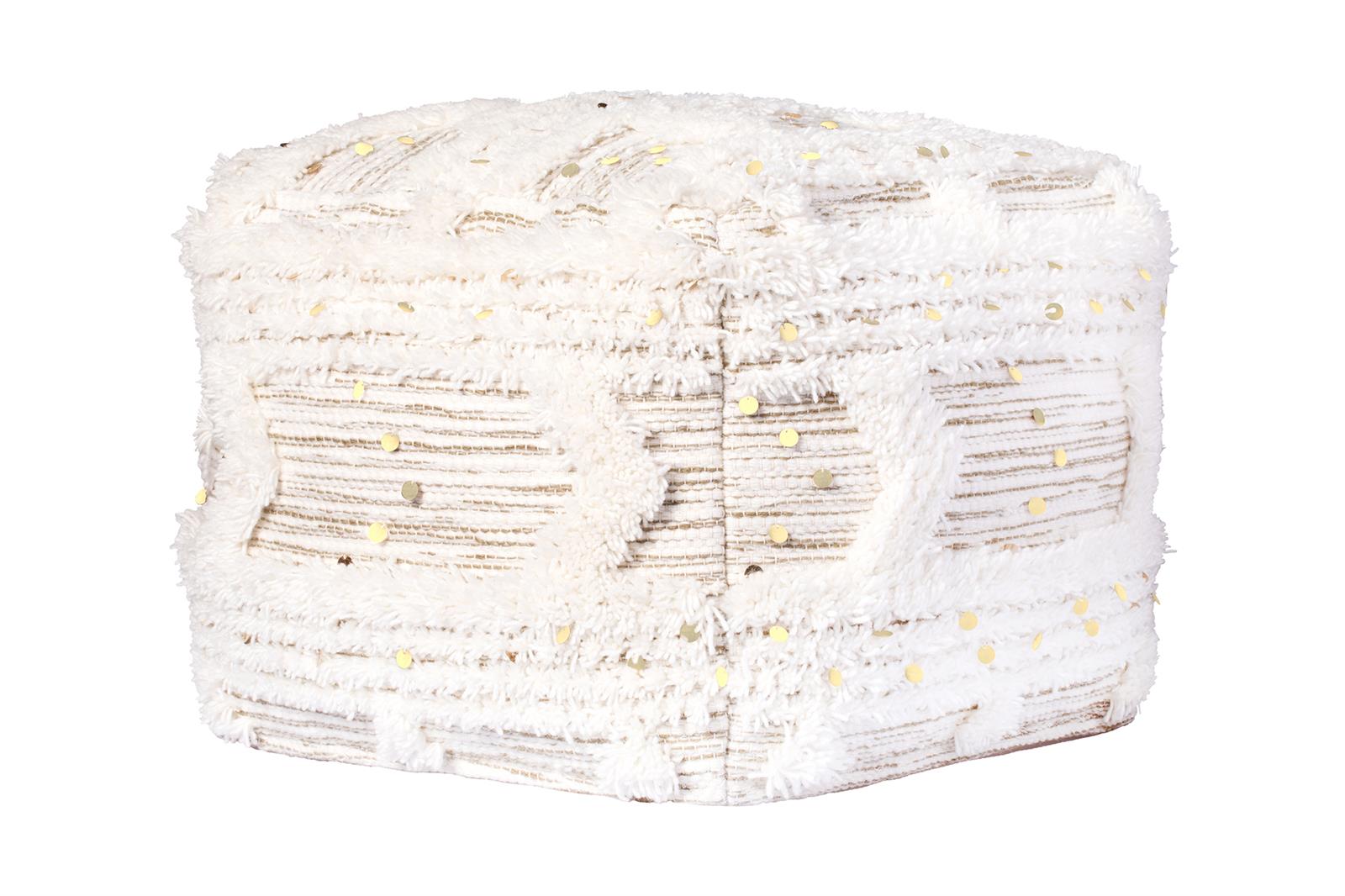 kayoom-bohist-425-pouf-boho-stil-fransen-quasten-sitzhocker image 1