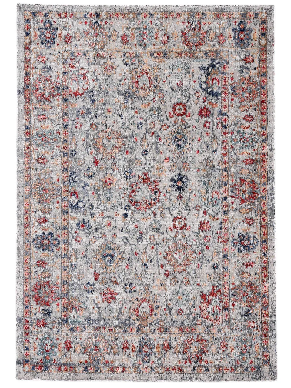 carpetfine-flachgewebeteppich-flori-hellgrau-120x170-cm-moderner-vintage-look-te image 1