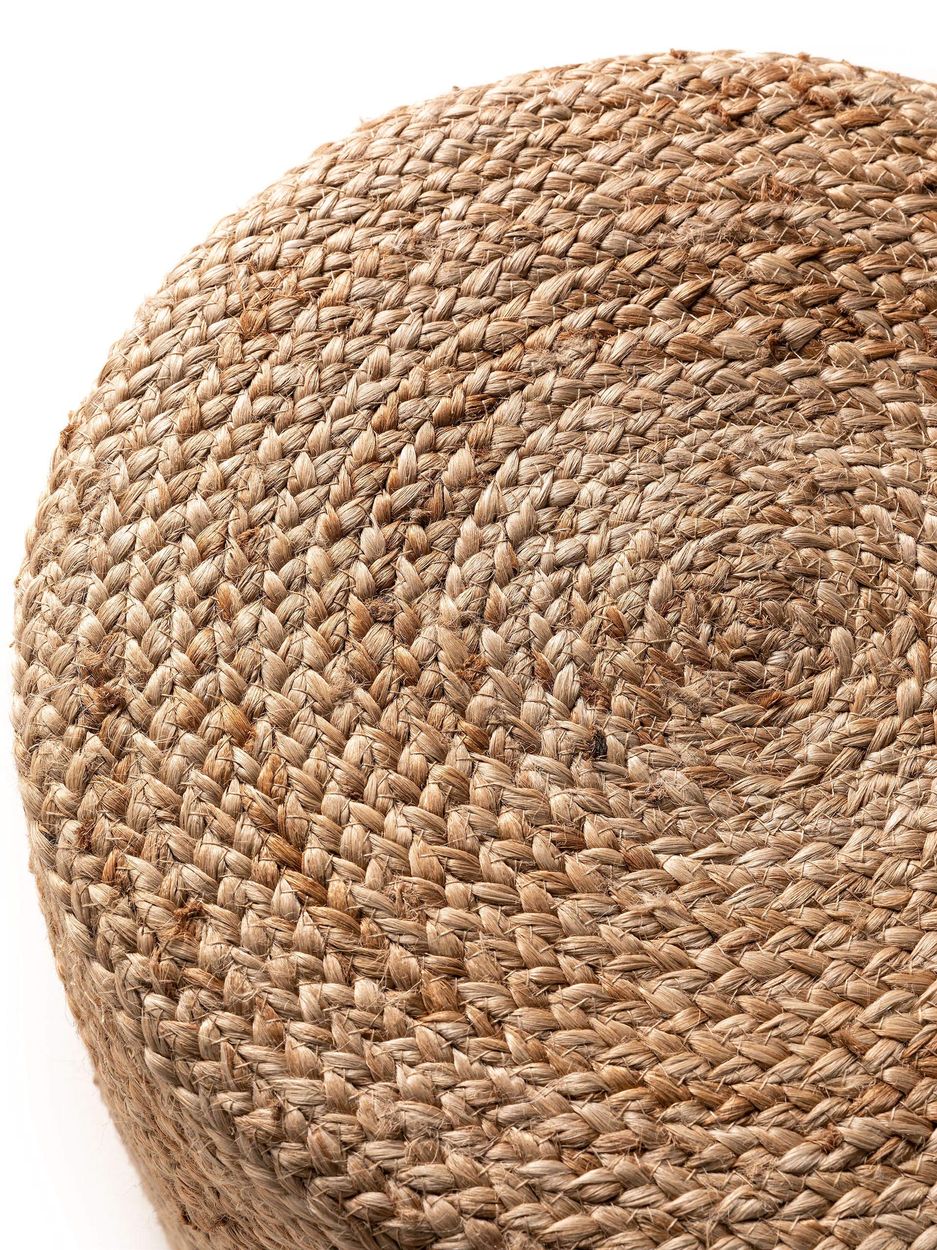 benuta-pure-jute-pouf-jutta-hellbraun-40x40-cm-handgefertigter-zylindrischer-pou image 5