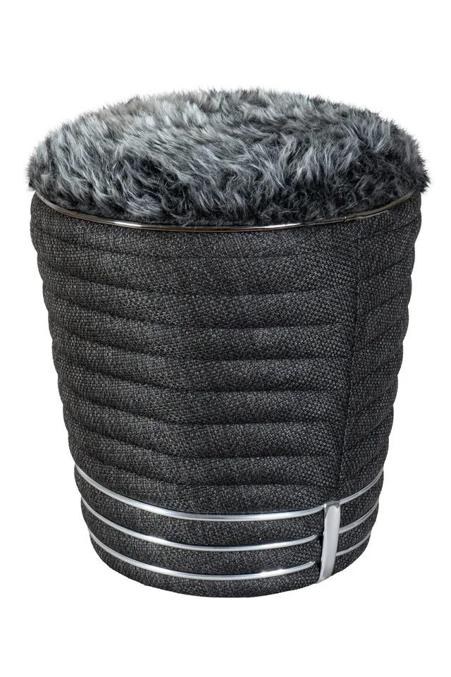 kayoom-hocker-doric-345-stilvoller-pouf-mit-konischem-fu-und-steppung-verschiede image 1