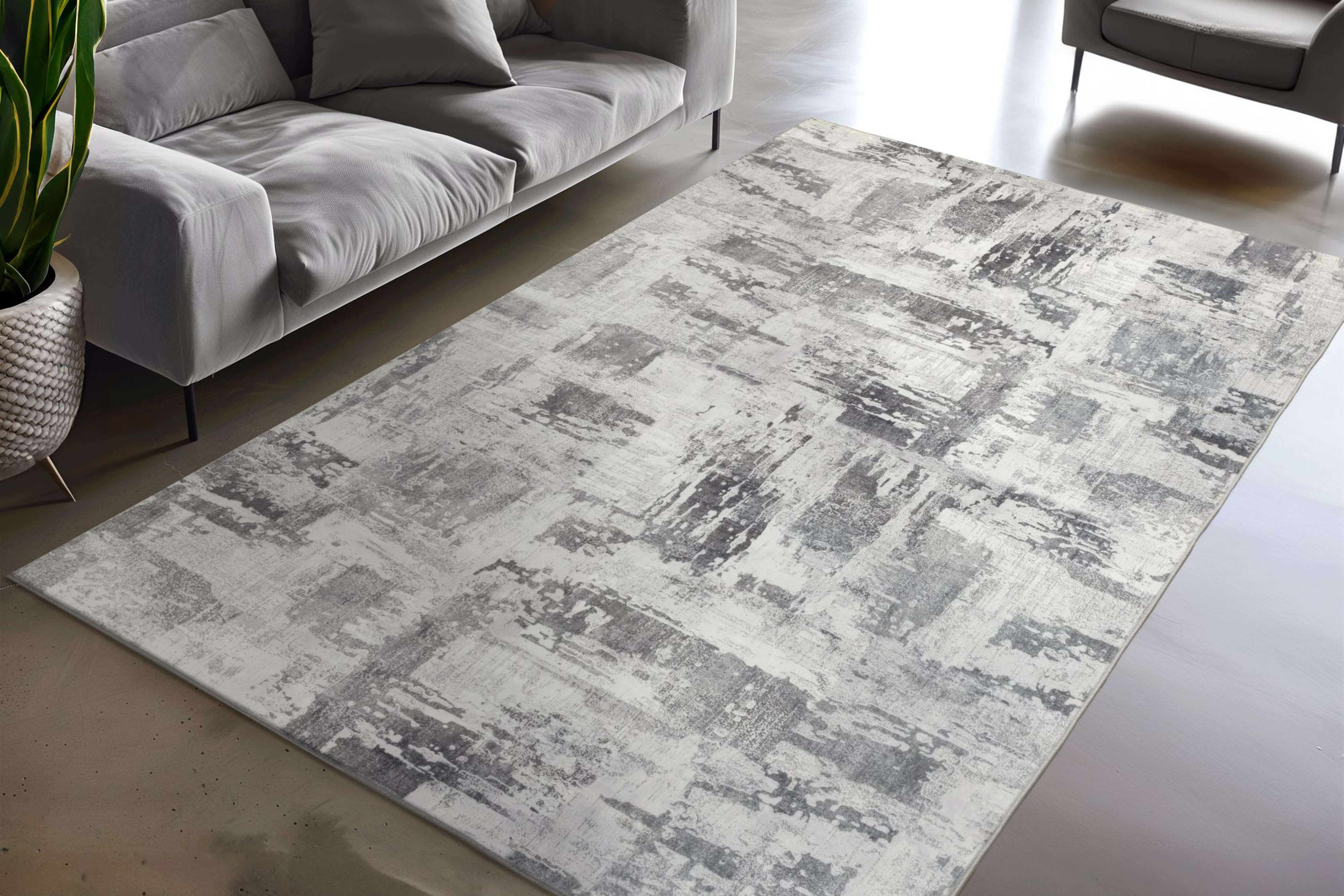 kayoom-visionary-128-grau-teppich-6-mm-kurzflor-aus-polyester-900-g-m image 5