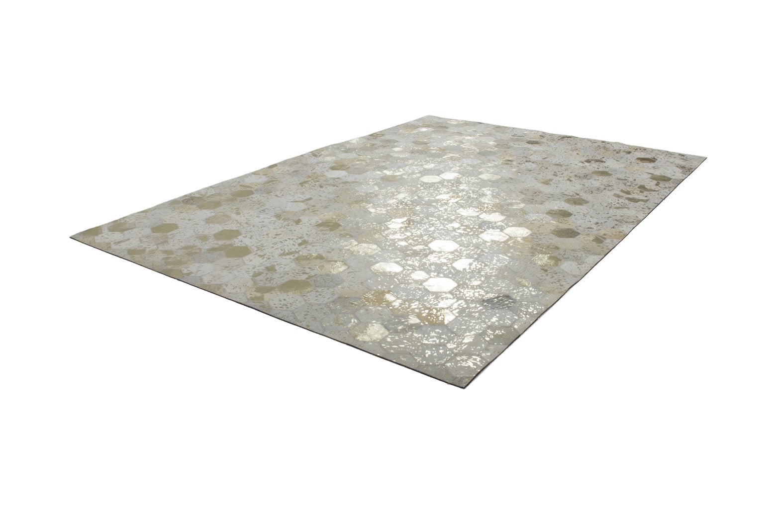 kayoom-teppich-spark-210-lederteppich-mit-metallic-applikationen-handgefertigt image 5