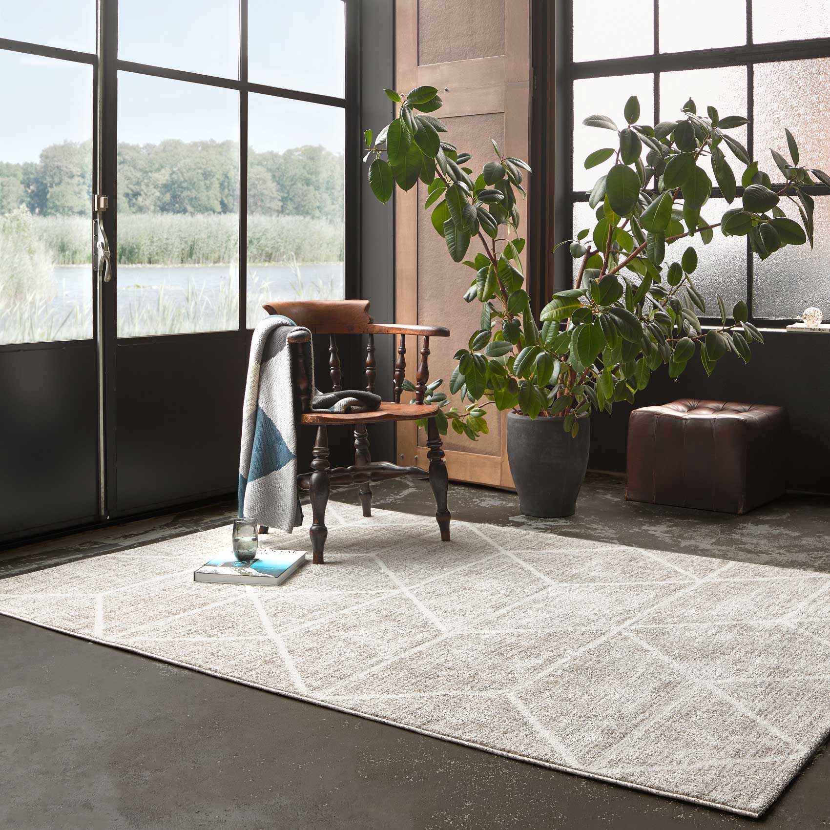 weconhome-bossa-lounge-teppich-grau-sand-kurzflor-gewebt image 8