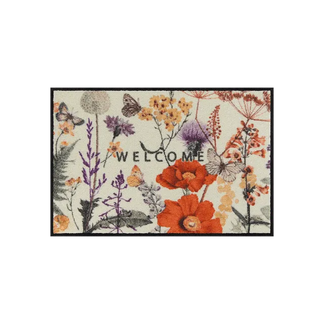 salonloewe-late-summer-eingangsmatte-50-x-75-cm-fu-matte-mit-blumen-und-schmette image 1