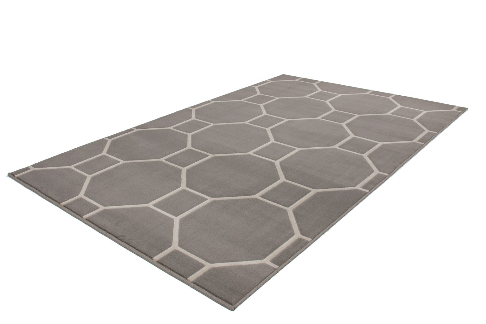 kayoom-lina-125-kurzflorteppich-in-3d-optik-drop-stitch-verfahren-taupe-elfenbei image 3