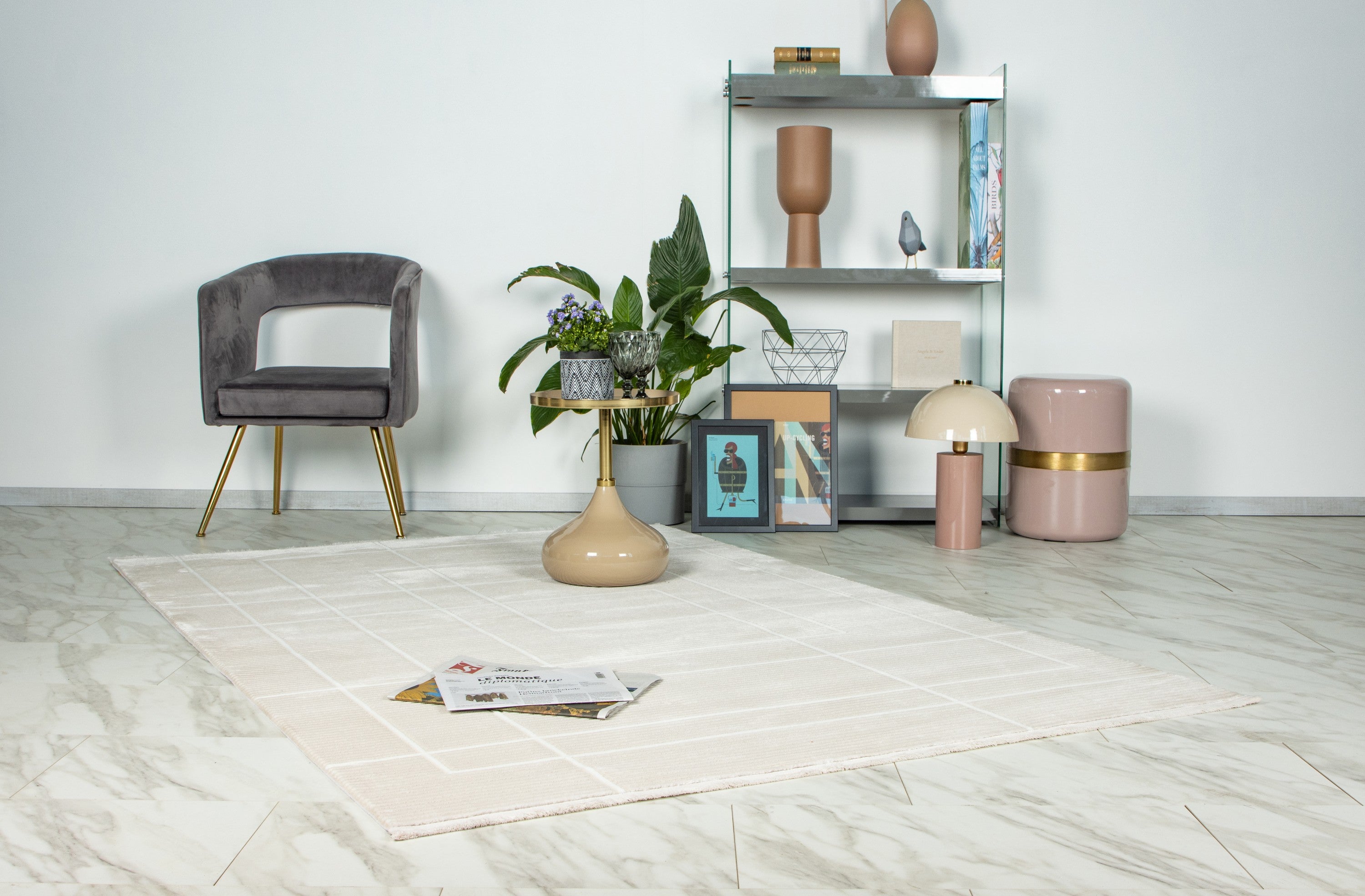 kayoom-certain-125-kurzflorteppich-11-mm-florh-he-2000-g-m-polypropylen-beige-ve image 3