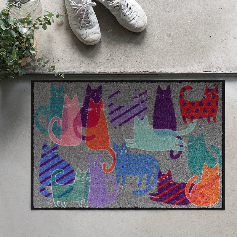 salonloewe-cats-meeting-eingangsmatte-50-x-75-cm-katzenmotiv-bunt image 2