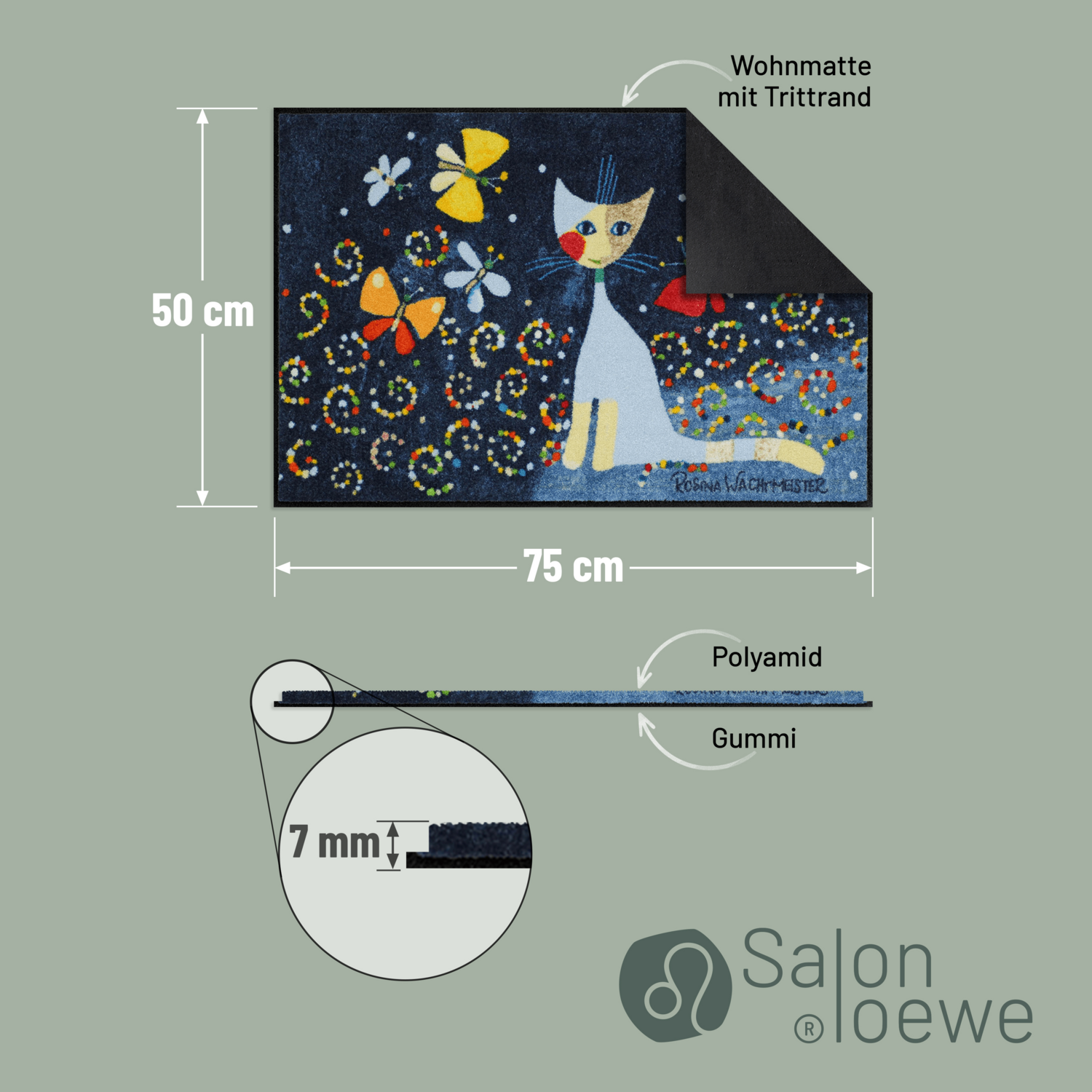 salonloewe-danza-delle-farfalle-eingangsmatte-50-x-75-cm-katze-mit-schmetterling image 4