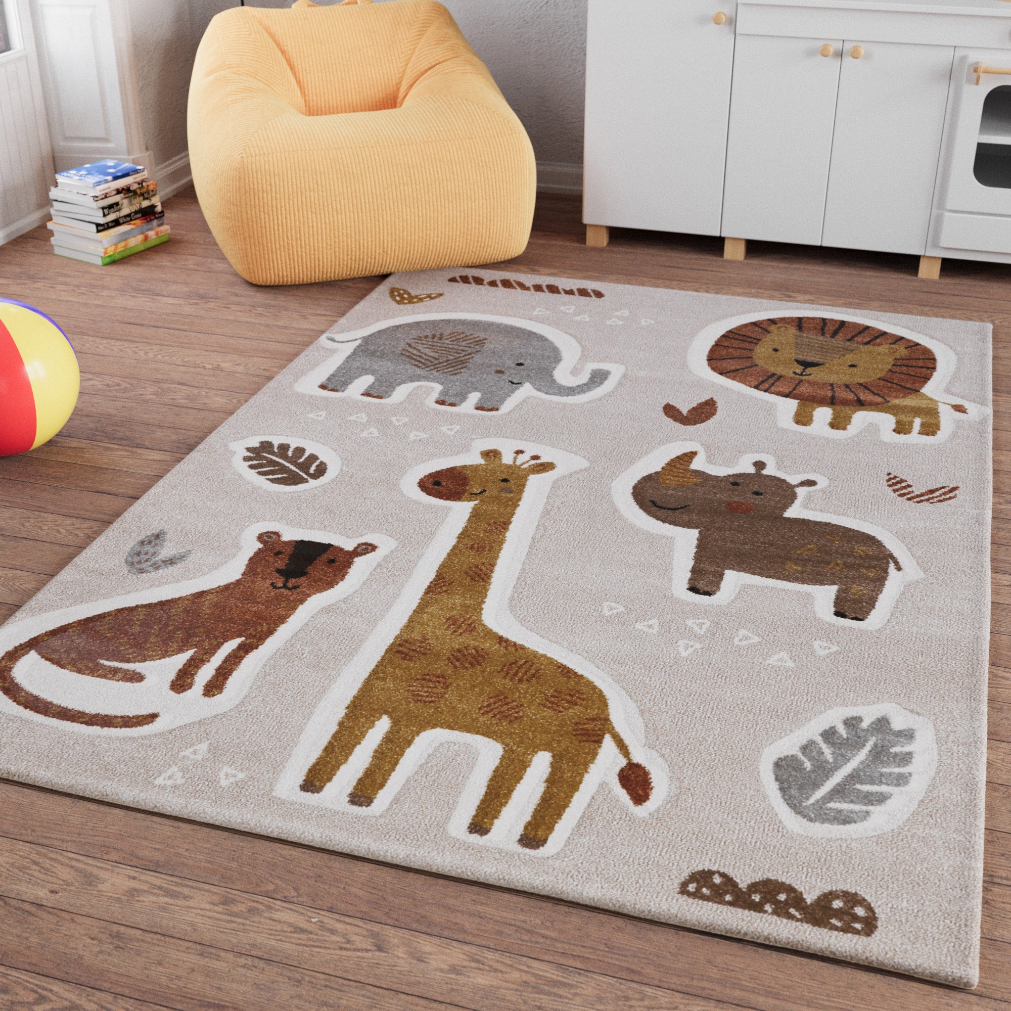 smart-kids-kinderteppich-nala-friends-sand-beige-dschungel image 2