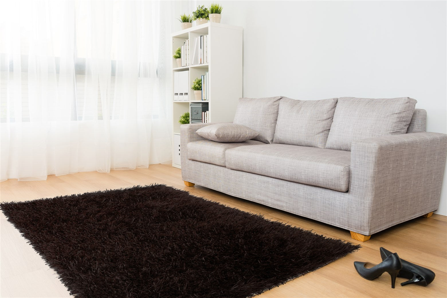 kayoom-beat-8102-langflorteppich-braun-grau-fransig-design image 2