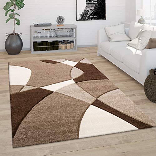 paco-home-kurzflor-teppich-80x150-cm-braun-3d-geometrisch-konturenschnitt image 8