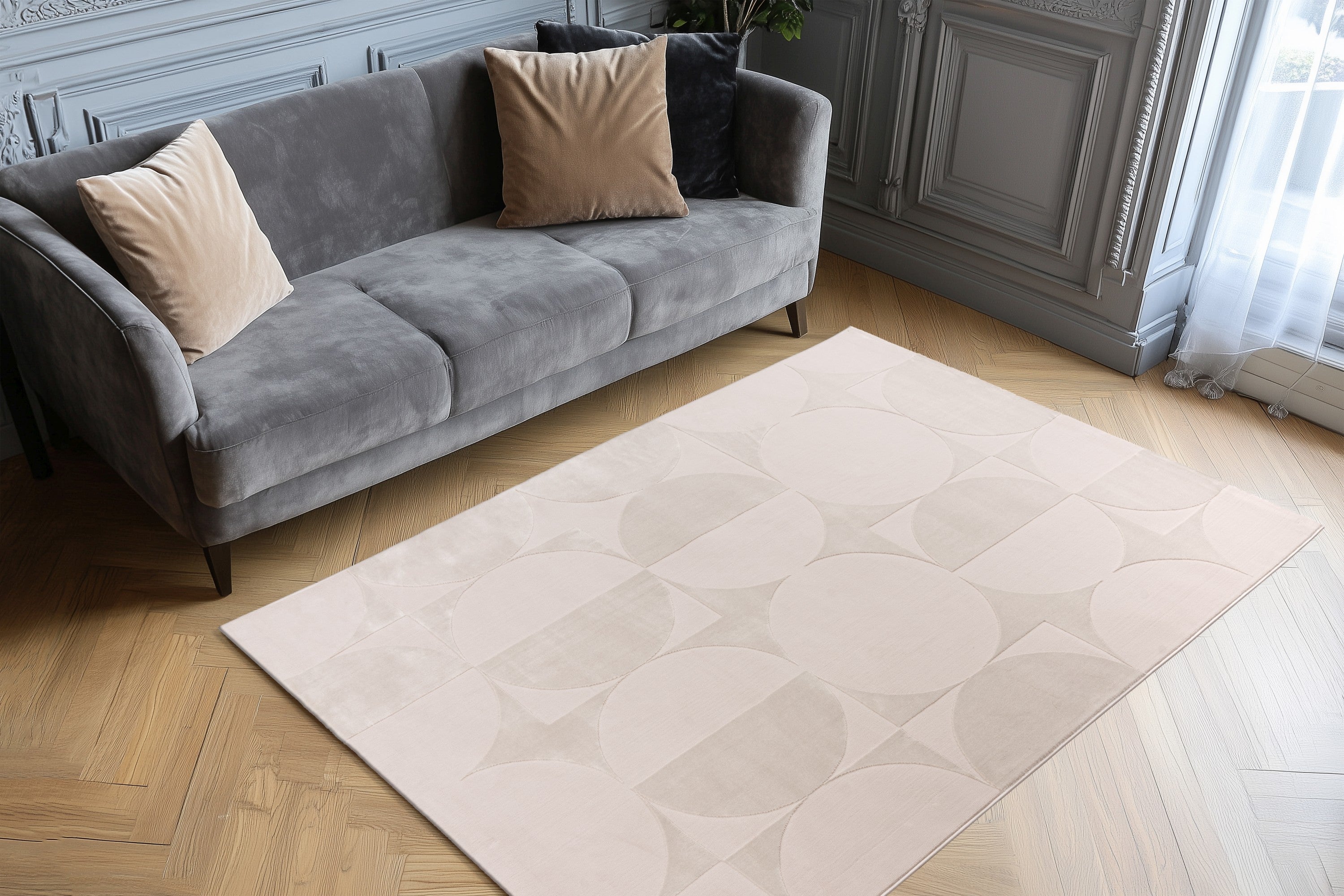 kayoom-traction-125-kurzflorteppich-11-mm-florh-he-2000-g-m-polypropylen-beige-s image 3