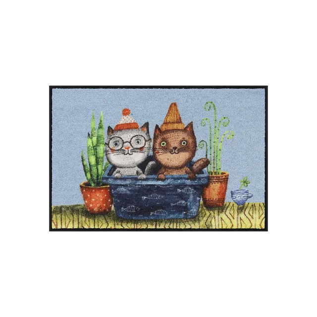 salonloewe-trouble-cats-eingangsmatte-50-x-75-cm image 1