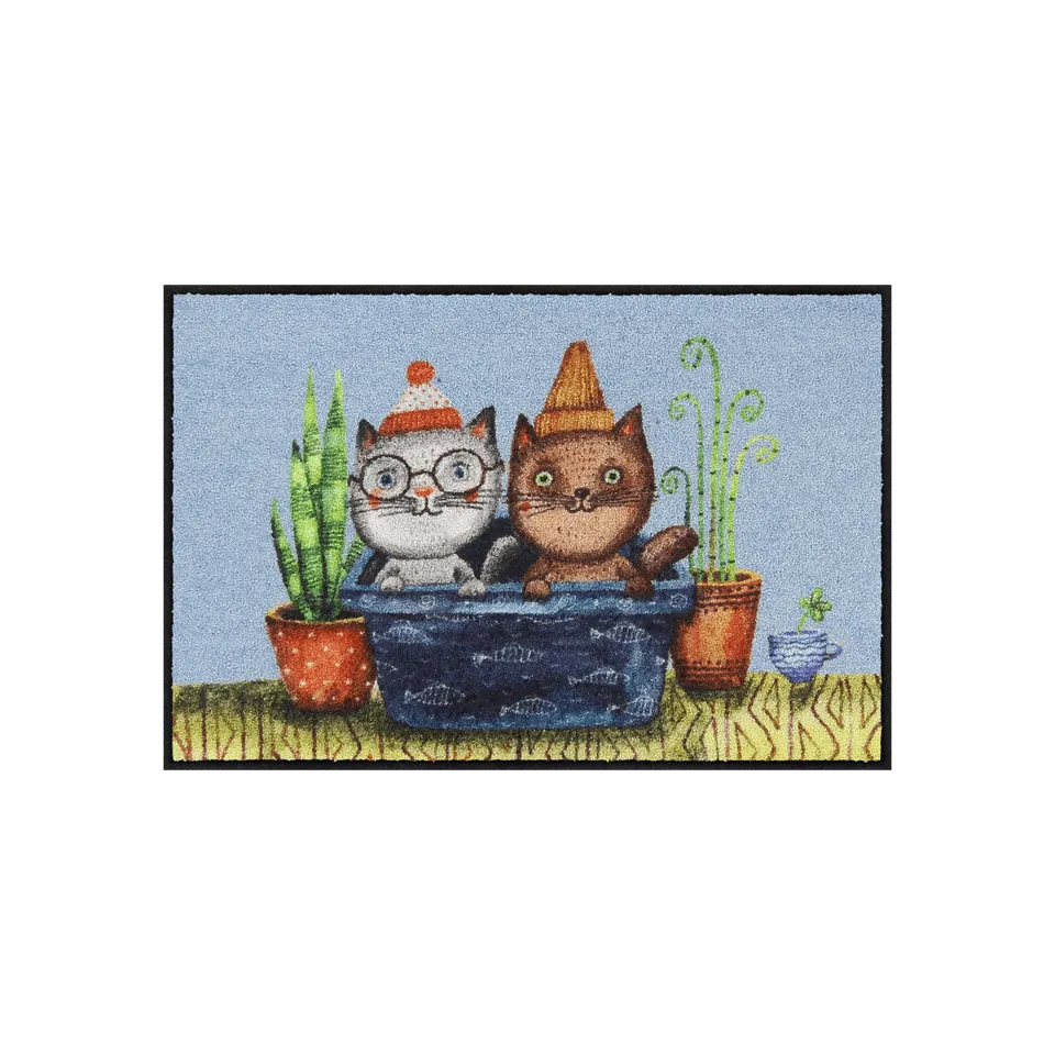 salonloewe-trouble-cats-eingangsmatte-50-x-75-cm image 1
