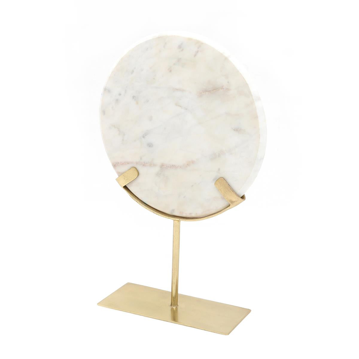kayoom-skulptur-ajnur-1087-runde-marmor-deko-skulptur-gold-wei-39-cm image 2
