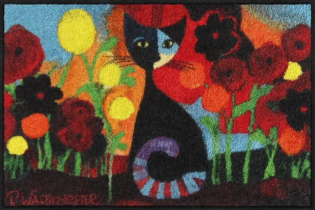 salonloewe-candela-eingangsmatte-50-x-75-cm-bunte-katze-schmutzfangmatte-made-in image 1