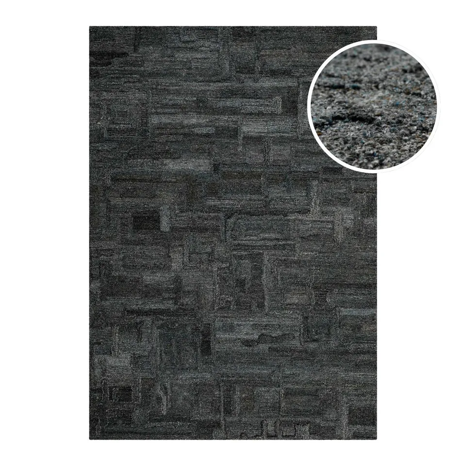 weconhome-hamptons-fortytwo-kurzflor-teppich-blau-grau-meliert image 1