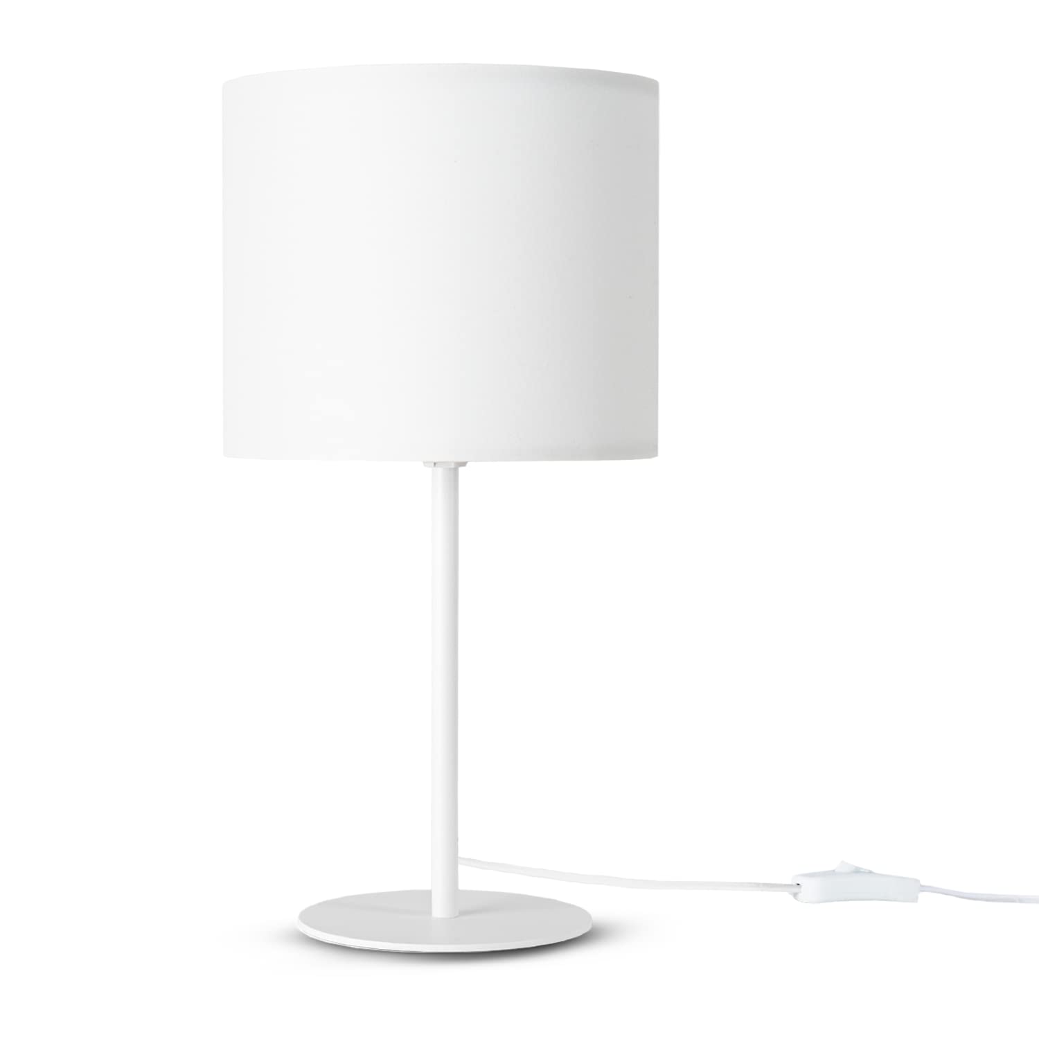 paco-home-tischlampe-e14-uni-stoffschirm-nachttischlampe image 1