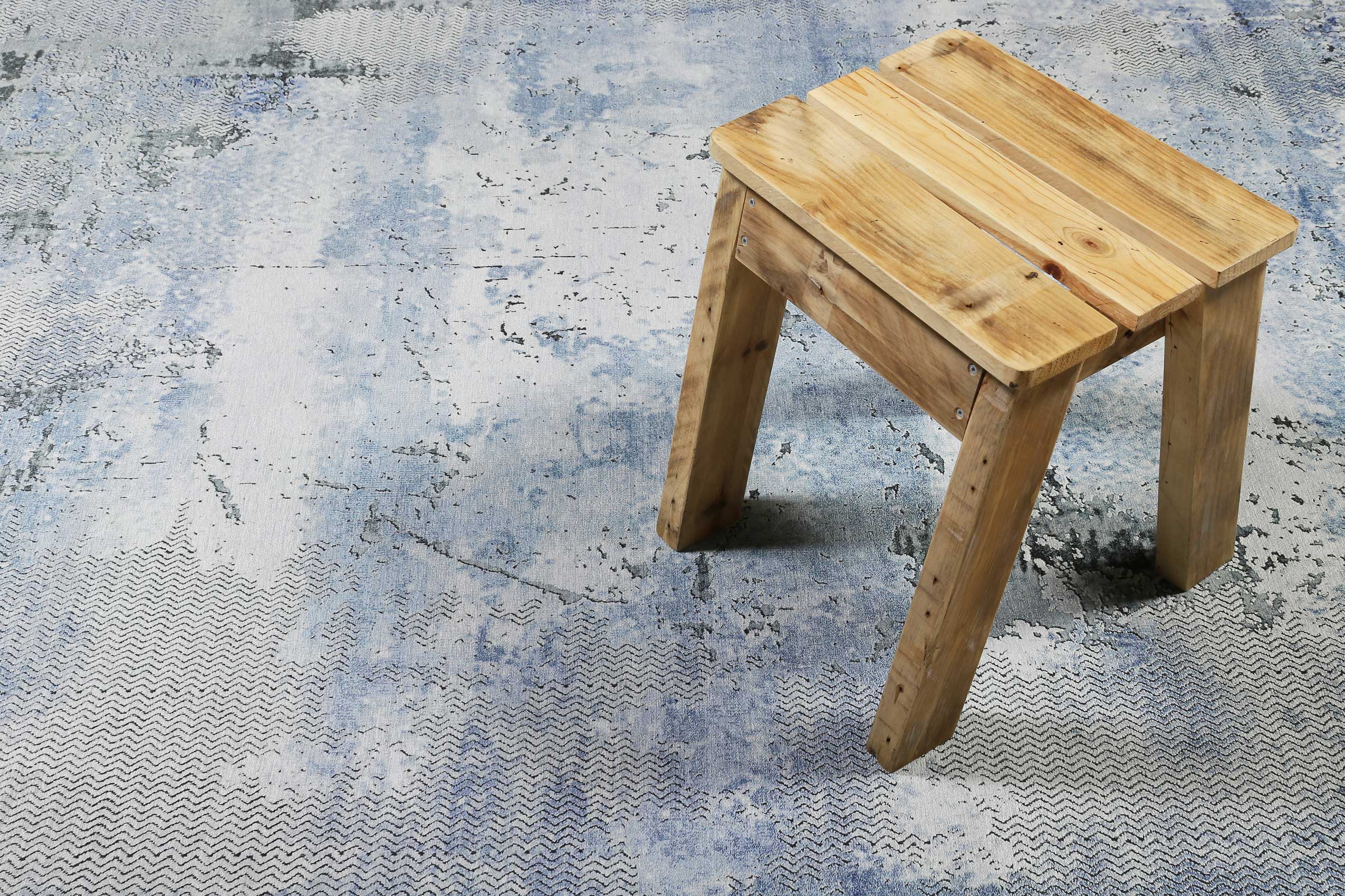 weconhome-radiate-vintage-teppich-blau-grau-kurzflor image 6