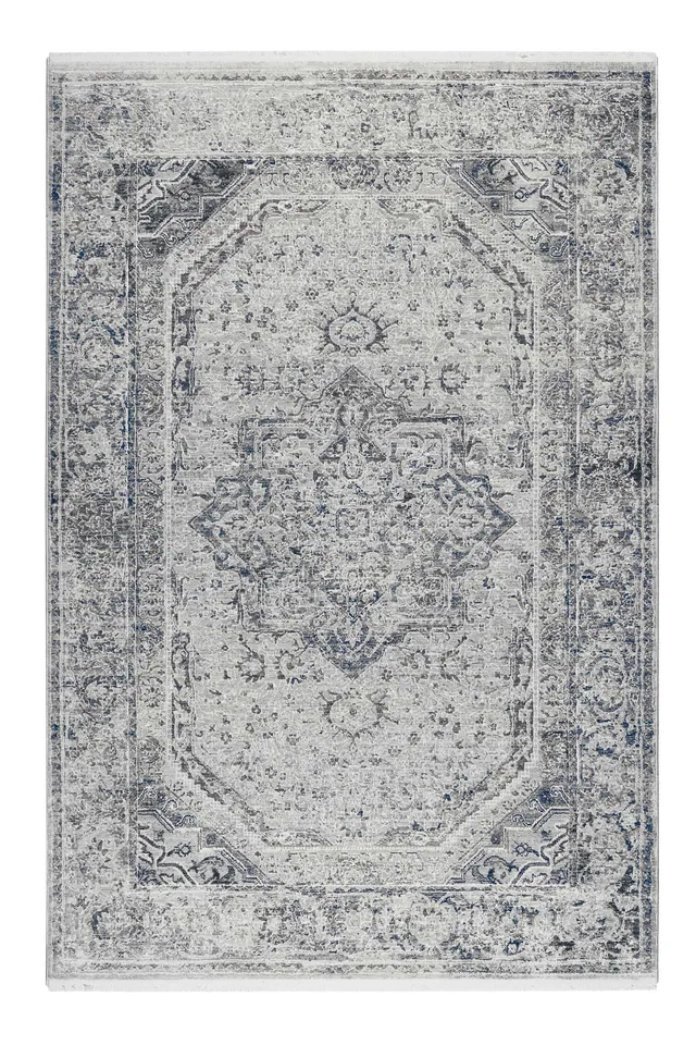 weconhome-soho-touch-teppich-grau-blau-vintage-kurzflor-gewebt image 1