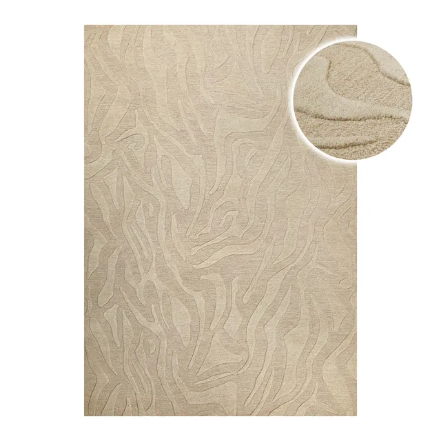 weconhome-lior-kurzflorteppich-beige-aus-schurwolle image 1