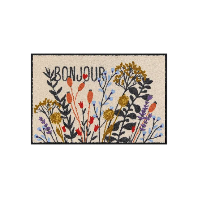 salonloewe-jardin-neverland-eingangsmatte-50-x-75-cm-florales-design-mit-bonjour image 1