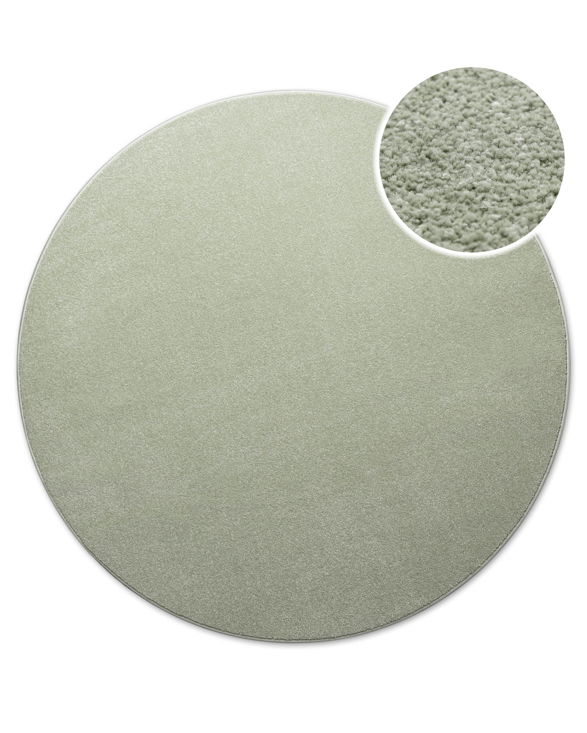 weconhome-basics-kurzflorteppich-rund-licht-gr-n-freja image 1
