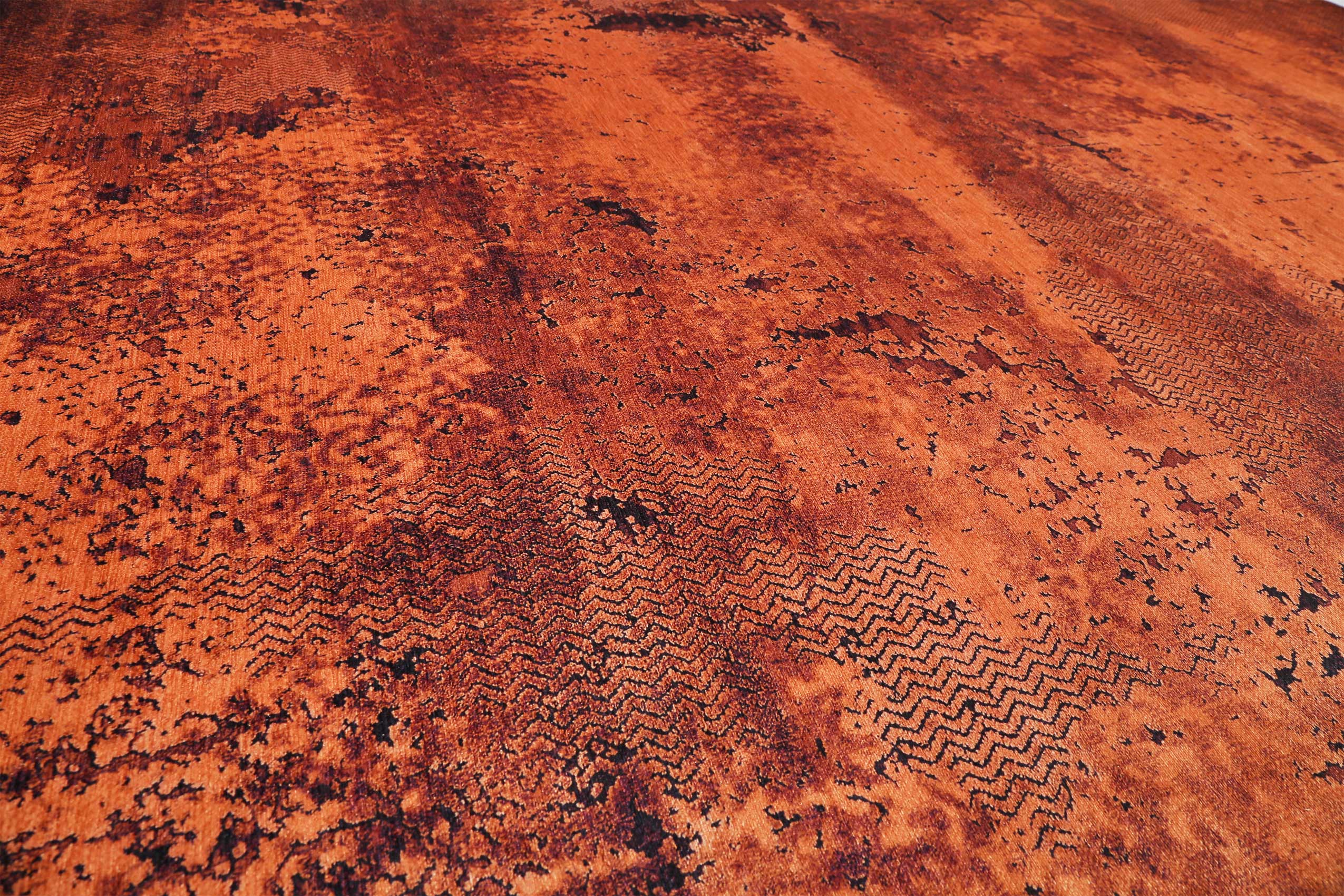 weconhome-radiate-vintage-teppich-kurzflor-rost-rot-eckig-wh-10137-05 image 5
