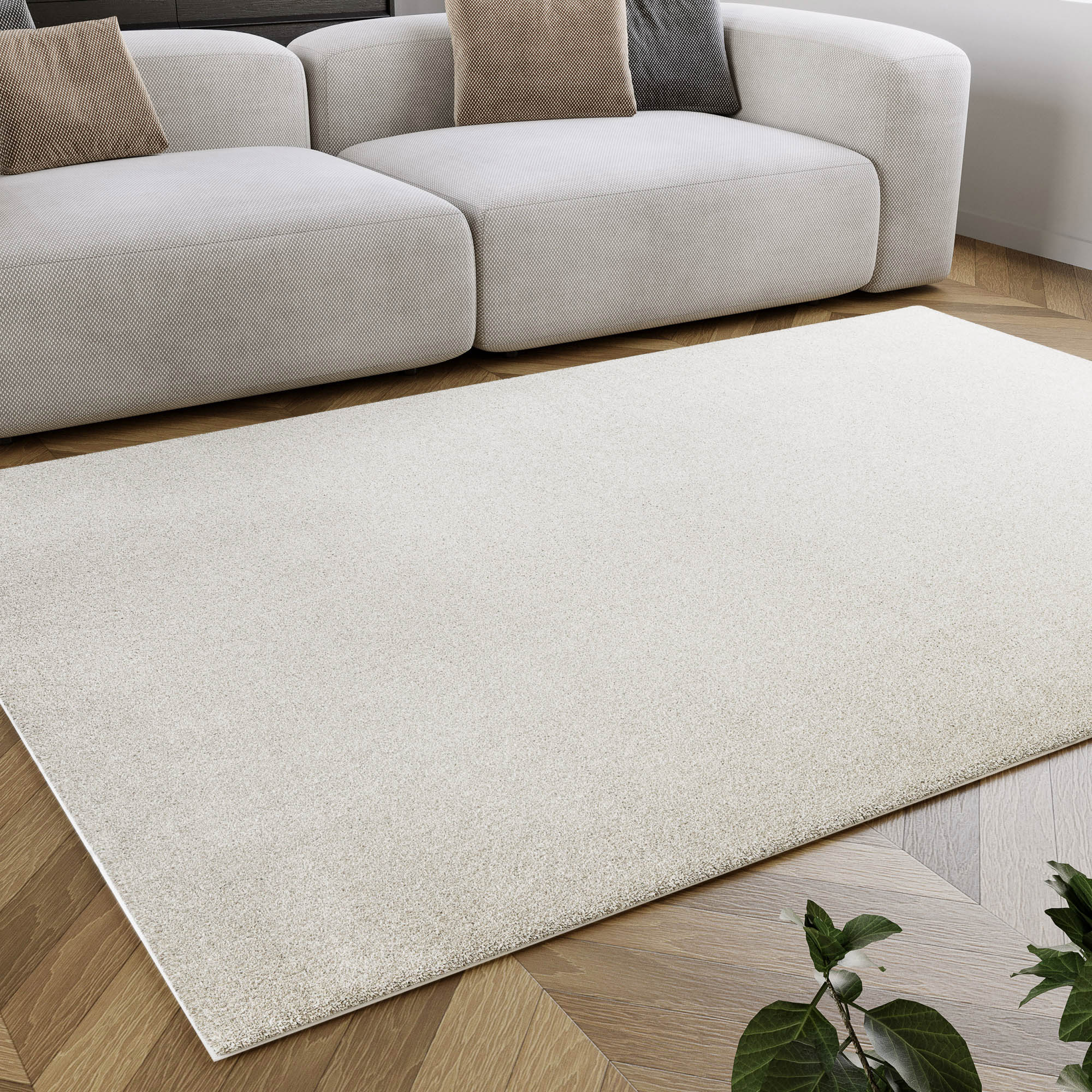 homie-living-kurzflorteppich-manta-creme-wei-gewebt-synthetik-oeko-tex image 1