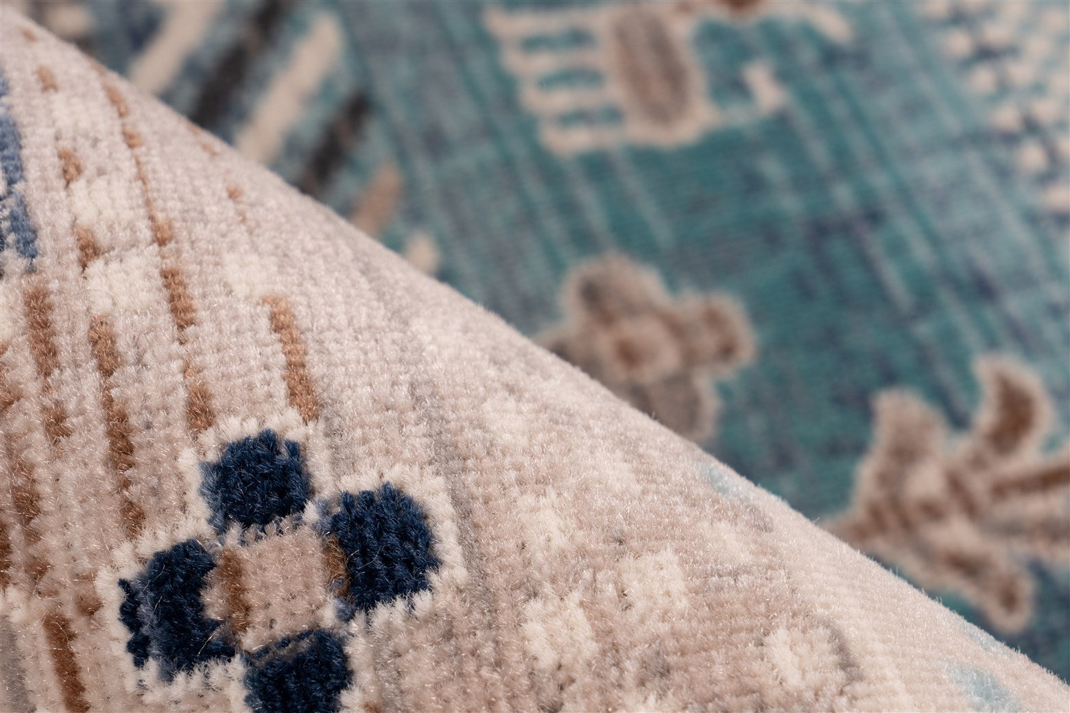kayoom-anouk-525-vintage-teppich-kurzfloriger-wohnzimmerteppich-mit-fransen-pfle image 4