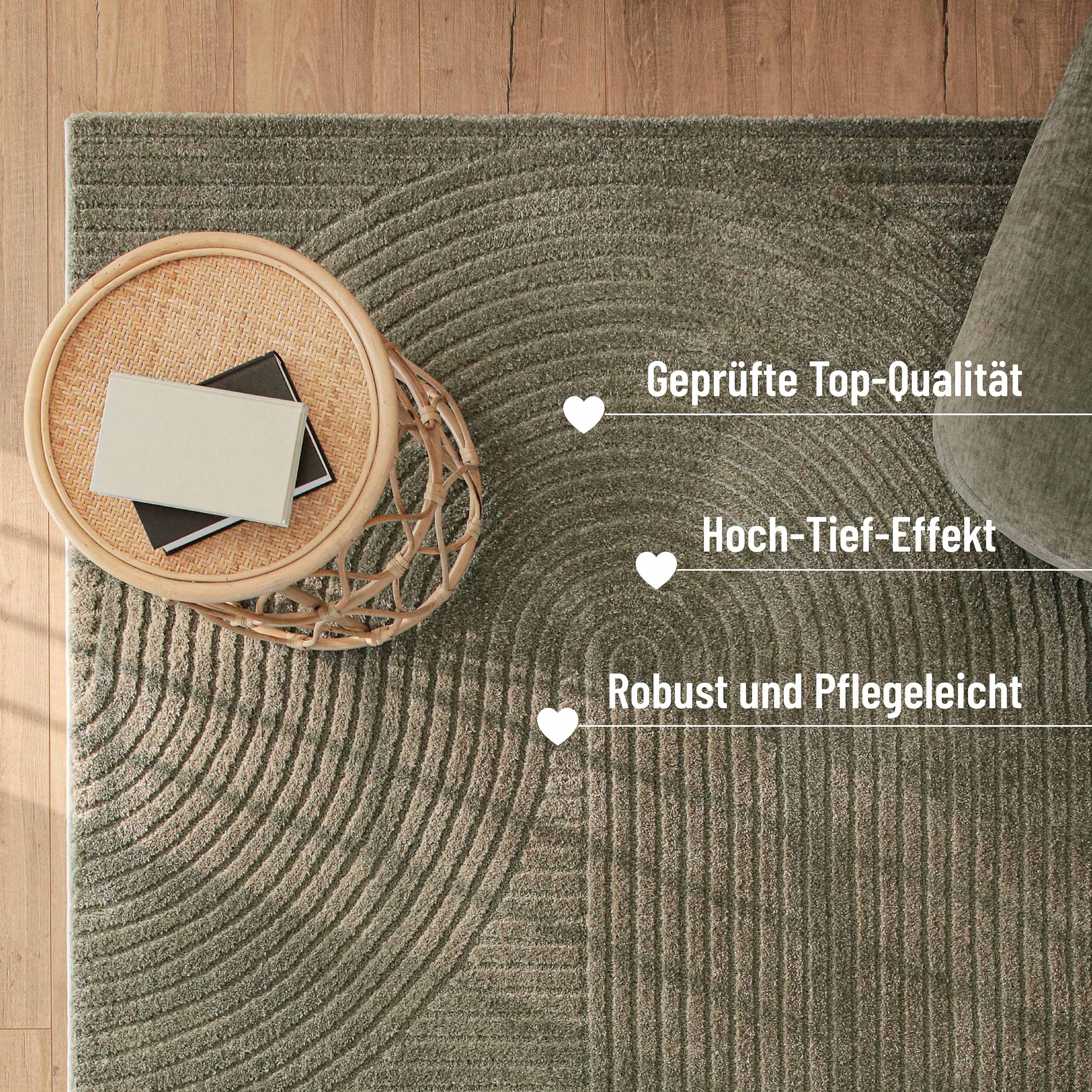 weconhome-kurzflorteppich-bolen-oliv-gr-n-3d-grafikmuster-jute-r-cken-14-mm-flor image 7