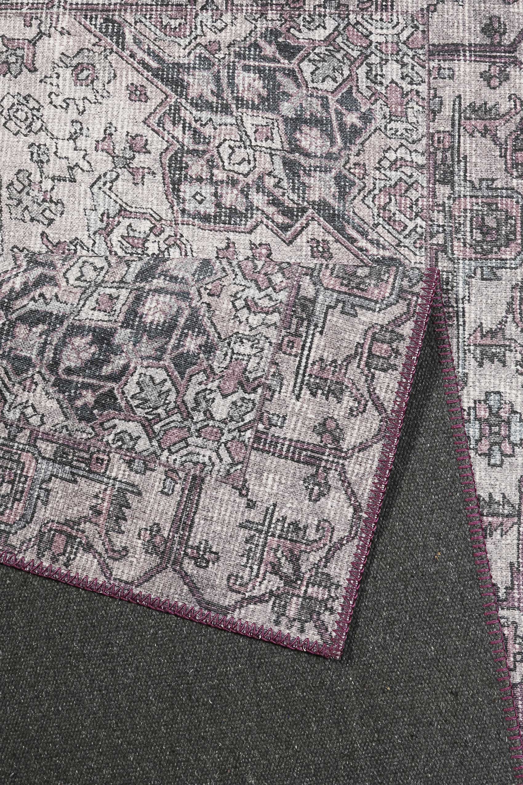 weconhome-vintage-teppich-synchronize-flieder-grau-gewebt-oeko-tex-boho-stil image 3