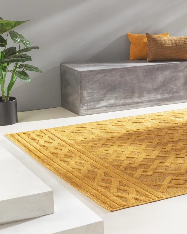 benuta-nest-teppich-bonte-gelb-80x150-cm-kunstfaser-outdoor-geeignet-rechteckig- image 1