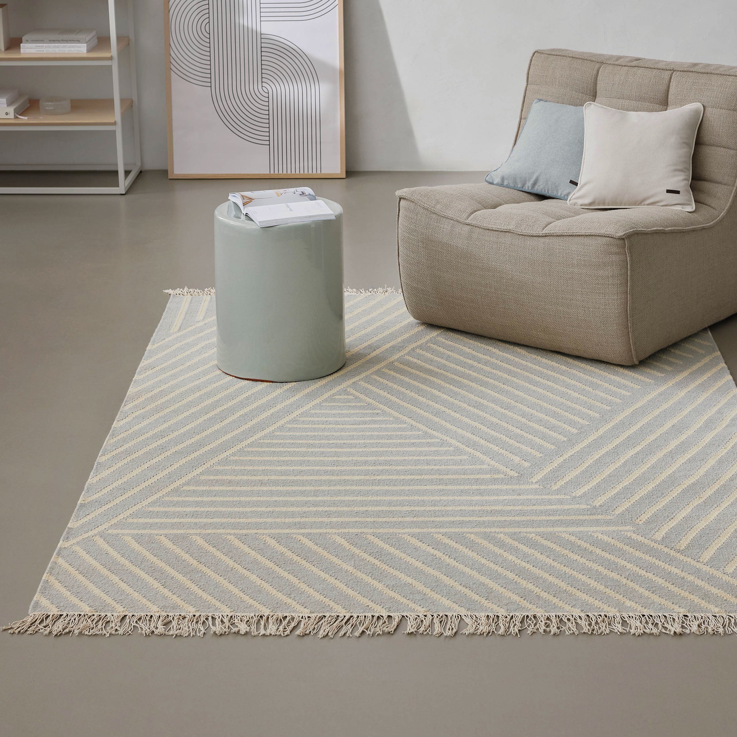 weconhome-modern-pop-kelim-teppich-grau-pastell-handgewebt image 2