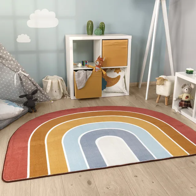 paco-home-kinderteppich-rund-spielmatte-regenbogen-form-120x160-cm-bunt-5 image 1