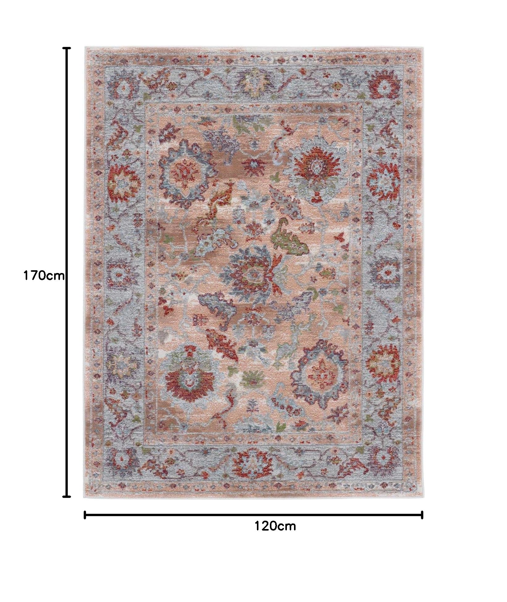 carpetfine-amaya-vintage-teppich-beige-120x170-cm image 2