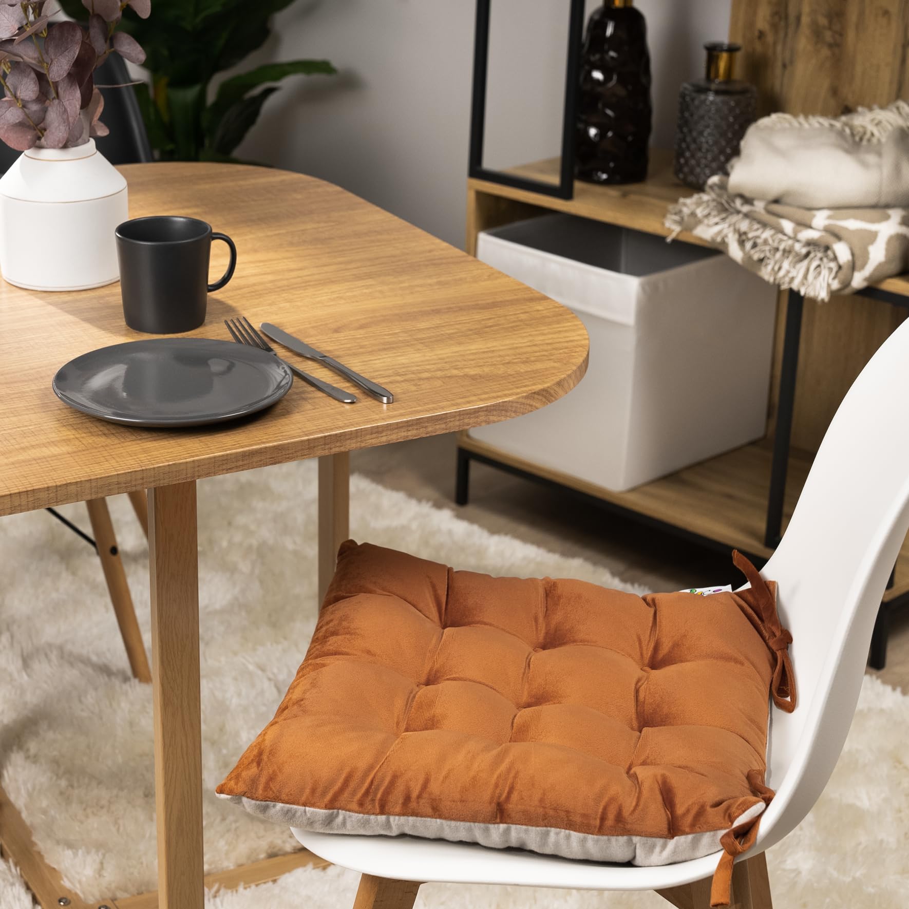 paco-home-sitzkissen-mit-befestigungsb-ndern-40x40-cm-stuhlkissen-indoor-2er-set-2 image 3