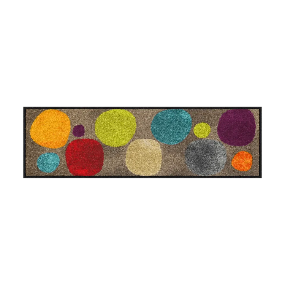 salonloewe-broken-dots-colourful-fu-matte-30-x-100-cm-bunte-punkte-auf-grau-schm image 1