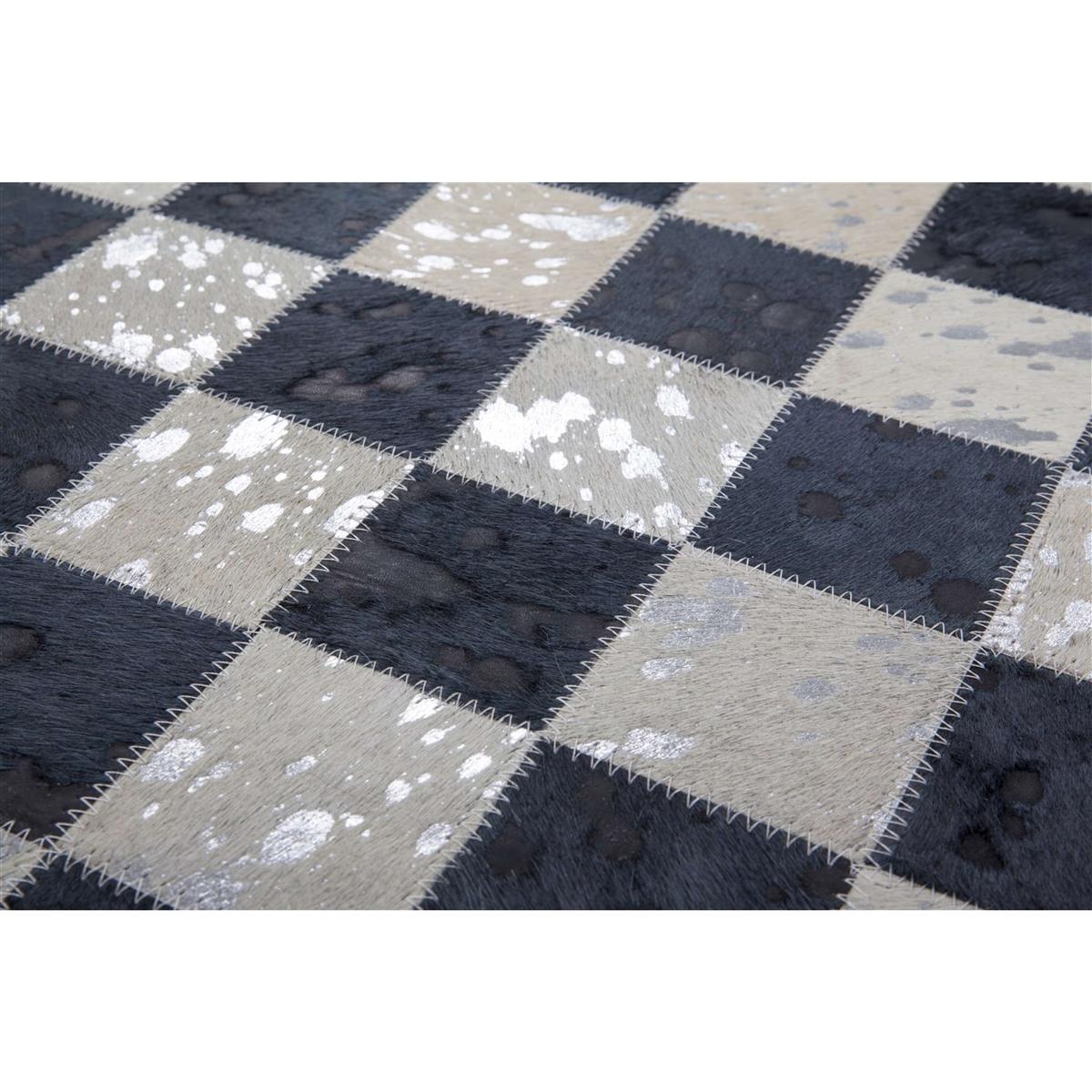 kayoom-rocket-210-lederteppich-in-patchwork-optik-mit-metallischen-applikationen image 5