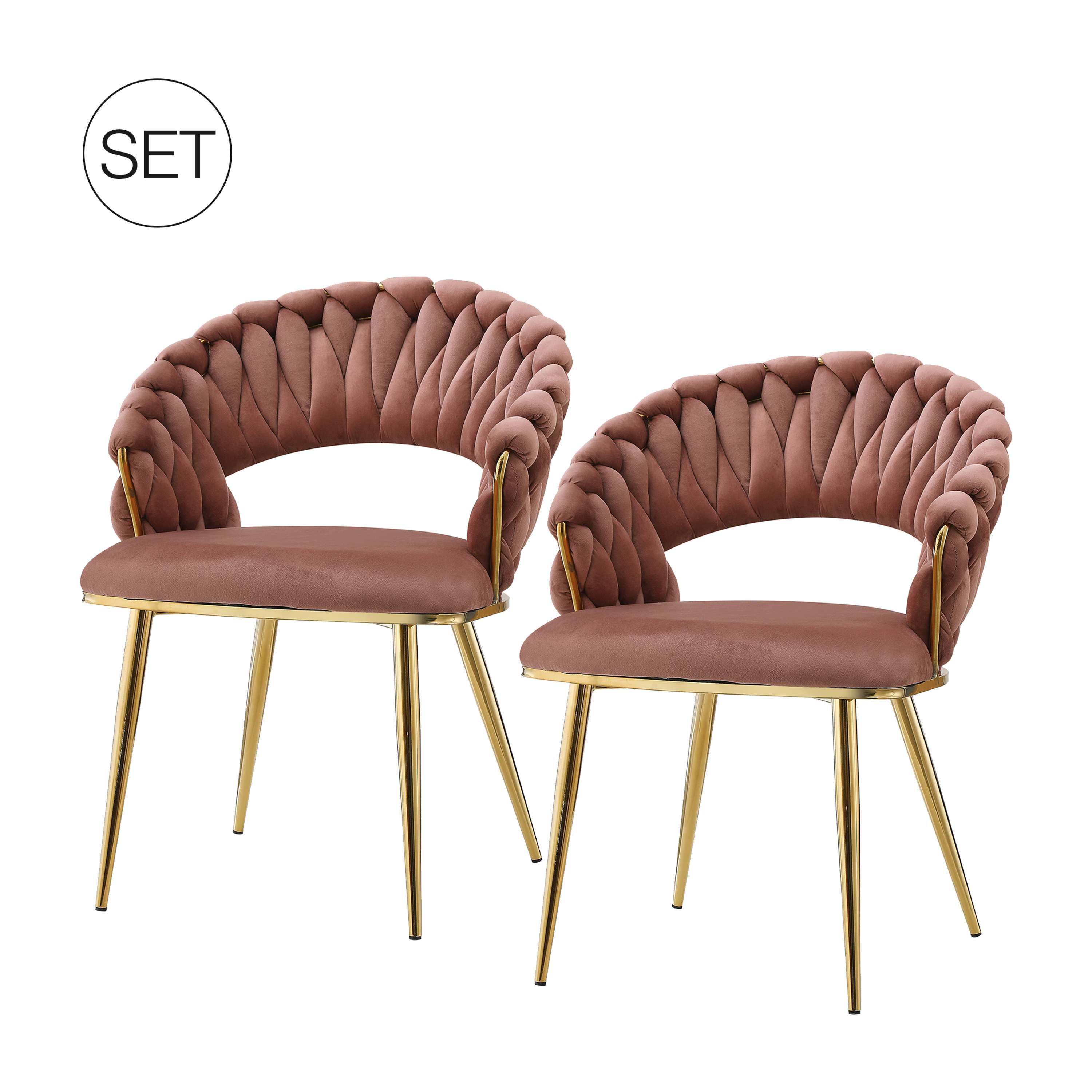 kayoom-stuhl-finesse-125-2er-set-flechtdesign-samt-polyester-eisen-gestell image 6
