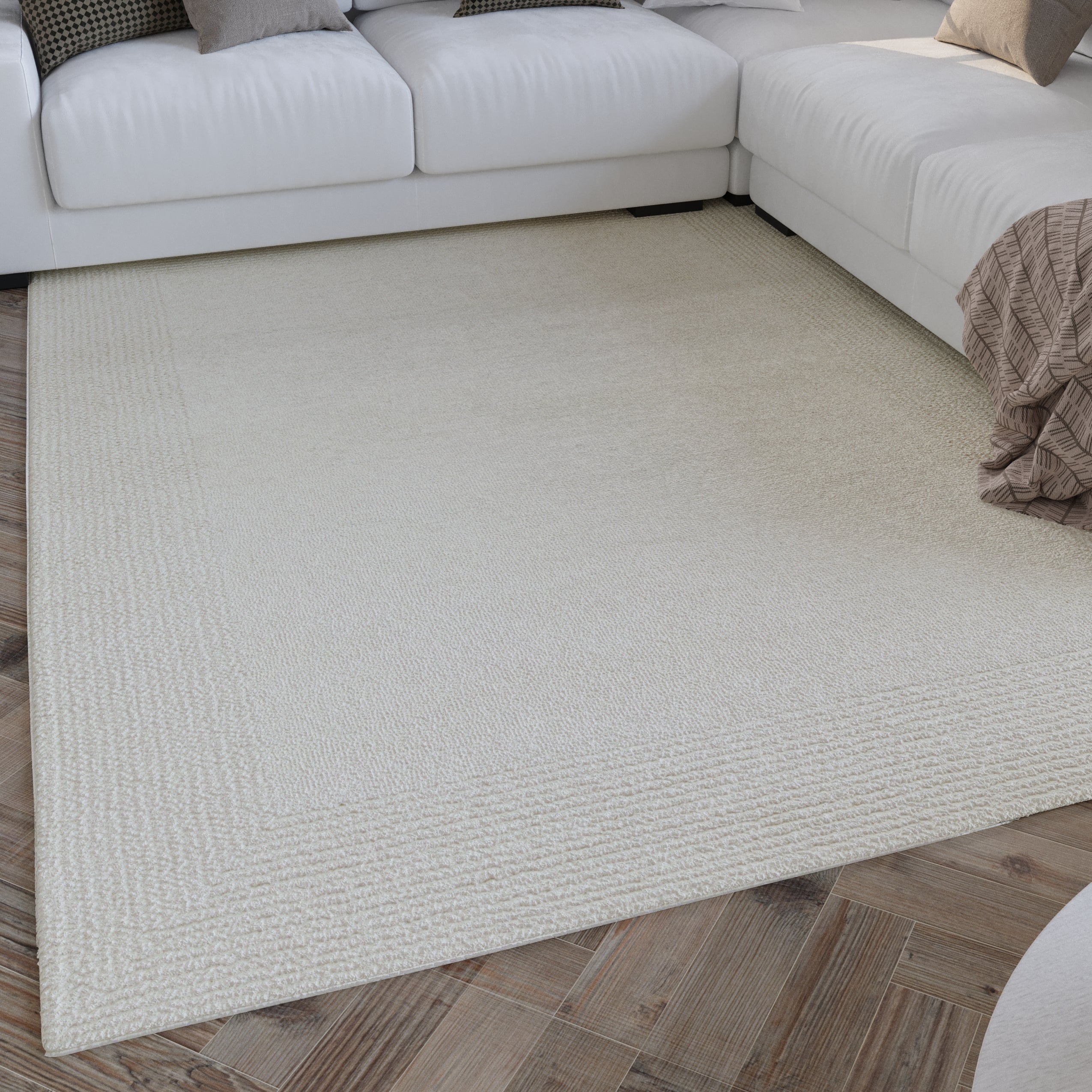 weconhome-hamptons-twentyone-kurzflor-teppich-creme-wei-schurwolle image 2