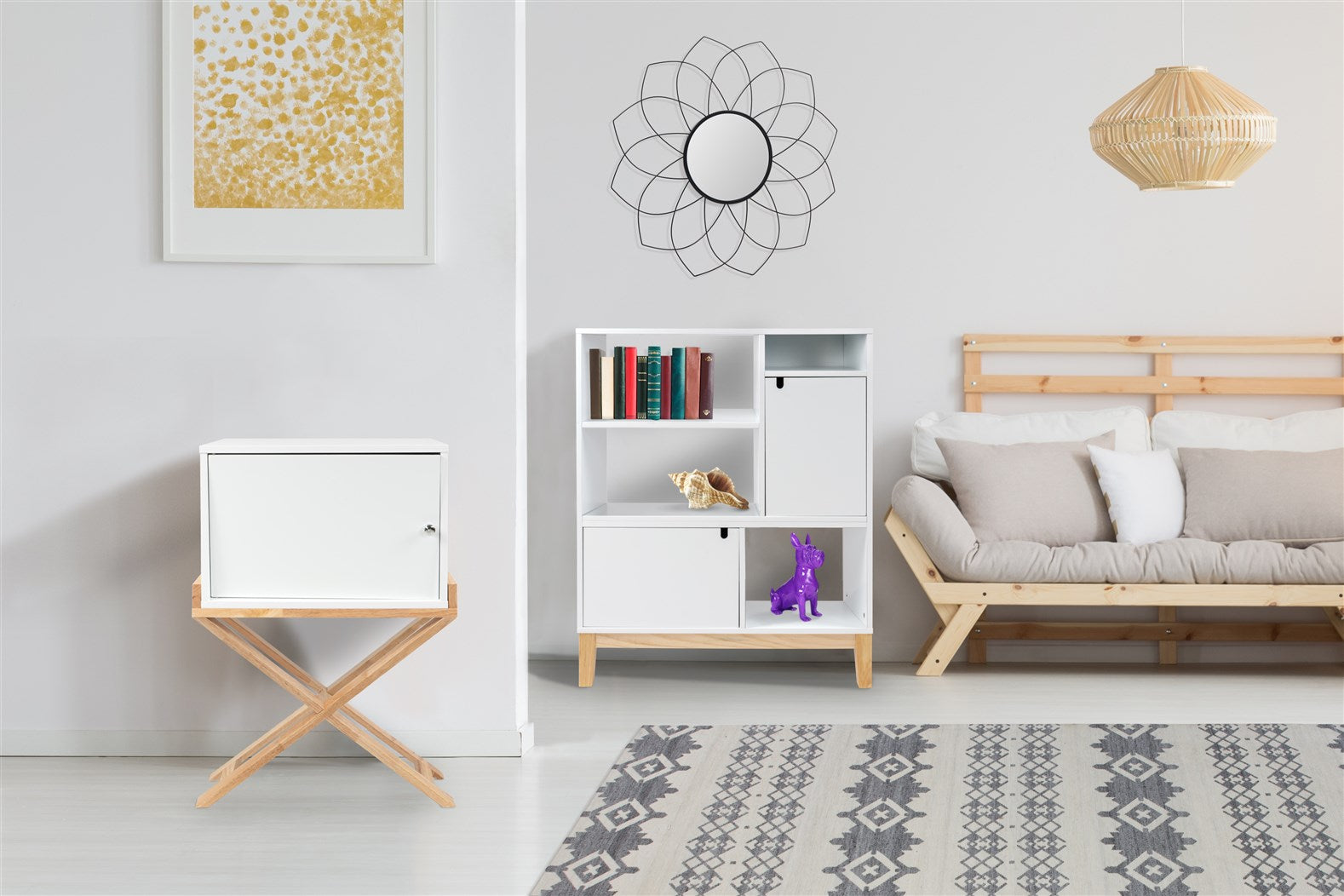 kayoom-schr-nkchen-valerie-110-wei-natural-mdf-kautschukholz-56x34x75-5-cm image 2