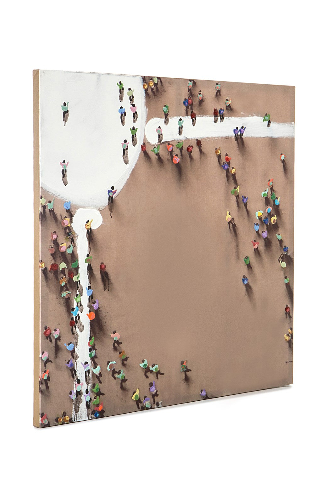 kayoom-l-wandbild-menschengruppe-100cm-x-100cm-handgemaltes-acrylbild-auf-leinwa image 4